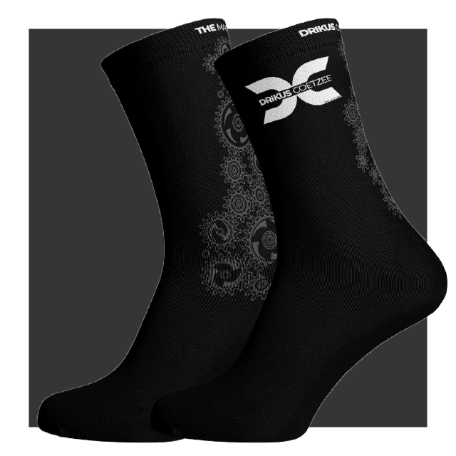 DC Black Cycling Socks