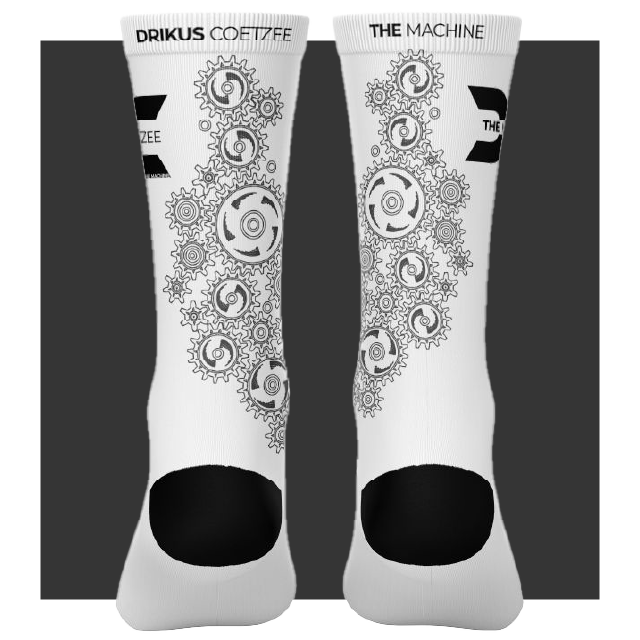 DC White Cycling Socks